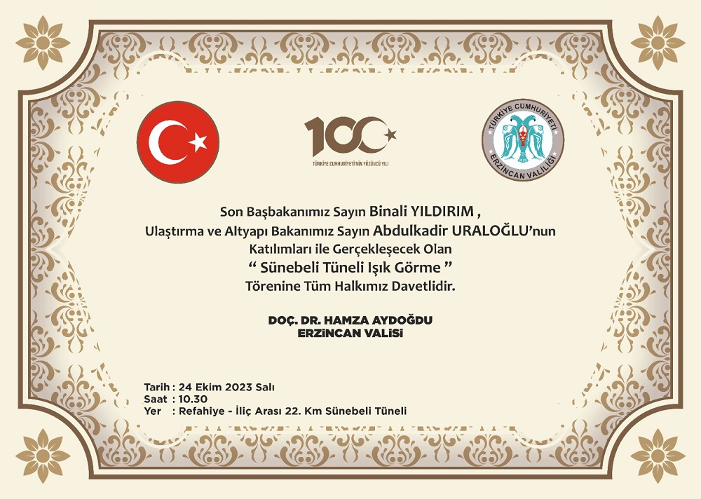 Sünebeli Tünelinde Işık Görme Töreni
